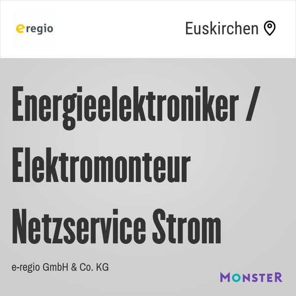 Energieelektroniker / Elektromonteur Netzservice Strom